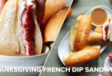 Γαλλικό βουτηγμένο σάντουιτς ημέρας των ευχαριστιών