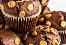 Συνταγή για muffin με φυστικοβούτυρο και σοκολάτα